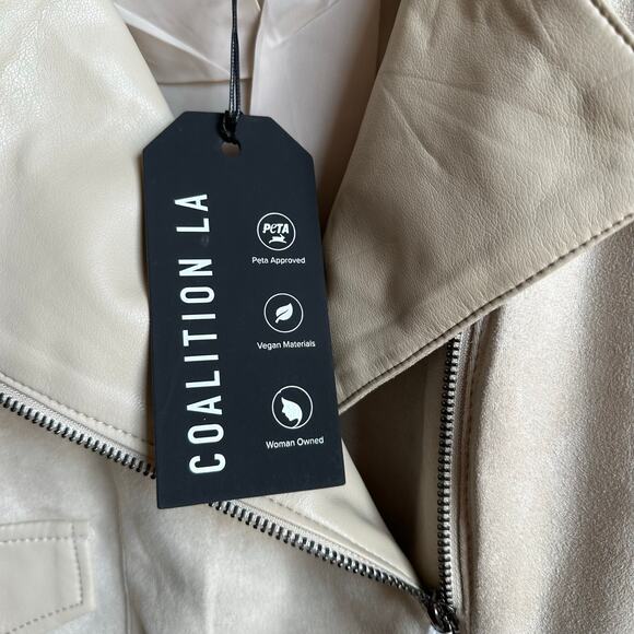 NWT! LA Coalition Women’s Sz Sm Faux Suede Long Sleeve Faux Pockets Zip Jacket - Picture 13 of 15